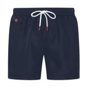 Kiton Mörkblå Swim Boxer med Logoed Detaljer Blue, Herr