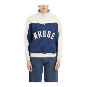 Rhude Half-Zip Logo Sweatshirt Multicolor, Herr