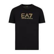 Emporio Armani EA7 Minimalistisk kortärmad T-shirt Black, Herr