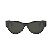 Fendi Cat Eye Svart Acetat Solglasögon Black, Dam