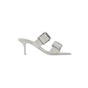 Alexander McQueen Laeder klackskor White, Dam