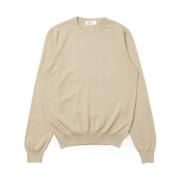 Gran Sasso Bomull Crewneck Sweater Beige Beige, Herr