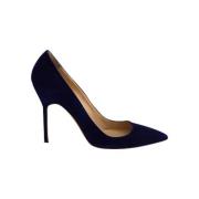 Manolo Blahnik Pre-owned Pre-owned Mocka klackskor Blue, Dam