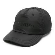 Valentino Garavani Svart Logo Baseball Cap Stiligt Design Black, Herr