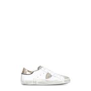 Philippe Model Vita Lädersneakers med Gyllene Detaljer White, Dam