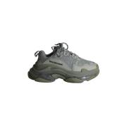 Balenciaga Vintage Pre-owned Laeder sneakers Gray, Dam