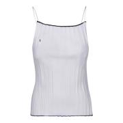 Jacquemus Vit Ärmlös Ribbad Top White, Dam