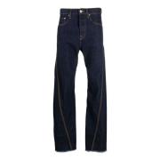 Lanvin Marinblå Straight Denim Jeans Blue, Herr