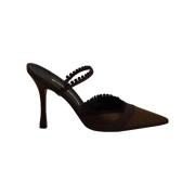 Manolo Blahnik Pre-owned Pre-owned Silke klackskor Black, Dam