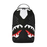 Sprayground Svart Schack Haj Ryggsäck Unisex Multicolor, Unisex