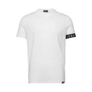 Dsquared2 Ikon Rund Hals T-Shirt White, Herr