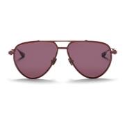 Valentino Bordeaux Aviator Solglasögon med Studs Red, Dam