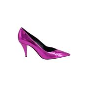 Yves Saint Laurent Vintage Pre-owned Laeder klackskor Purple, Dam