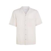 Calvin Klein Short Sleeve Shirts Beige, Herr