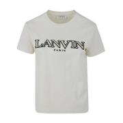 Lanvin Grå Bomull Logo T-shirt Aw23 Gray, Dam