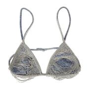 Retrofête Snygg Bralette med en Twist Gray, Dam