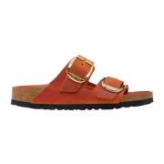 Birkenstock Bränd Orange Lädersandal Orange, Dam