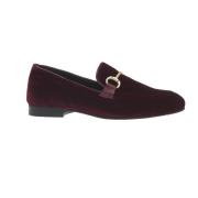 Poesie Veneziane Bordeaux Velvet Moccasins Aw23 Red, Dam