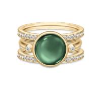 Julie Sandlau Infinity Look Clear Cubic Zirconia Ringar Green, Dam