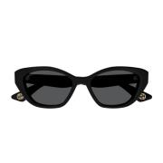 Gucci Stiliga Linea Lettering Solglasögon Black, Dam