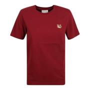 Maison Kitsuné Räv Huvud Patch T-shirt Red, Dam