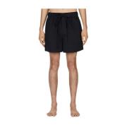 Tekla Bomull Dragsko Sömnshorts Black, Herr