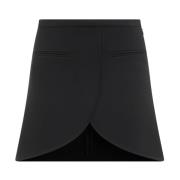 Courrèges Svart Twill Mini Kjol Black, Dam