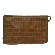 Fendi Vintage Pre-owned Canvas kuvertvskor Brown, Dam