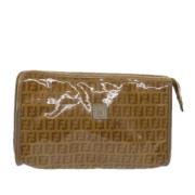 Fendi Vintage Pre-owned Canvas kuvertvskor Brown, Dam