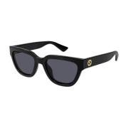 Gucci Fyrkantig Ram Solglasögon Gg1578S Linea GG Logo Black, Dam