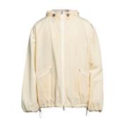 Jil Sander Gul Jacka med Dragsko Huva Beige, Herr