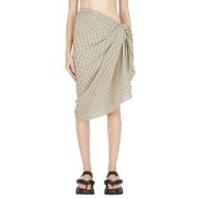 Ziah Check Sarong Badkläder Beige, Dam