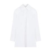 Jil Sander Vit Bomullsskjorta Spetskrage White, Dam