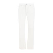 Etro Vit Bomull Jeans Straight Leg White, Herr