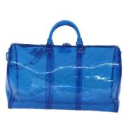 Louis Vuitton Vintage Pre-owned Vinyl resvskor Blue, Dam