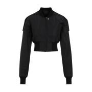 Rick Owens Svart Bomberjacka Black, Dam