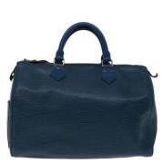 Louis Vuitton Vintage Pre-owned Laeder handvskor Blue, Dam