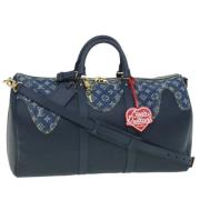 Louis Vuitton Vintage Pre-owned Laeder resvskor Blue, Dam