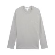 Comme des Garçons Logo Herr Långärmad T-shirt Gray, Herr