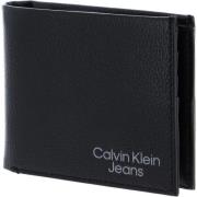 Calvin Klein Herr Läder Bifold Plånbok med Mynt Black, Herr