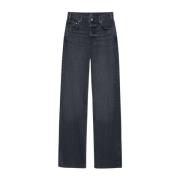 Anine Bing Tvättad Svart Denim Boyfriend Jeans Black, Dam