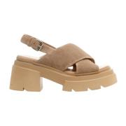 Elena Iachi Beige Mocka Kors Sandaler Beige, Dam