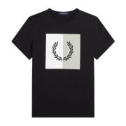 Fred Perry Lagerkrans Grafisk T-shirt Black, Herr