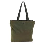 Prada Vintage Pre-owned Tyg totevskor Green, Dam