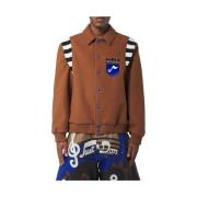 Just DON Brun Varsity Jacka med Logo Patches Brown, Herr