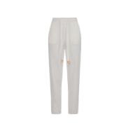 Elisabetta Franchi Ivory Bouclé Jogger Byxor White, Dam