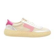 Puraai Vita tyg sneakers med silver och fuchsia detaljer Multicolor, D...