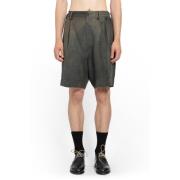 Ziggy Chen Grå Plisserad Kostymshorts Gray, Herr