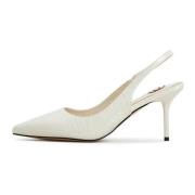 Cesare Gaspari Stiletto High Heeled Pumps White, Dam