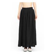 UMA Wang Svart högmidja elastisk midja kjol Black, Dam